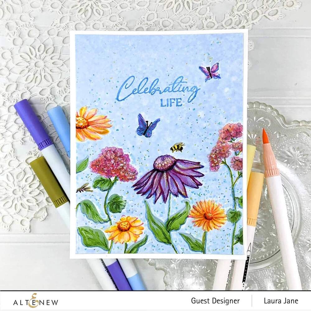 Altenew 3D Embossing Folder - Playful Wildflower ALT7698