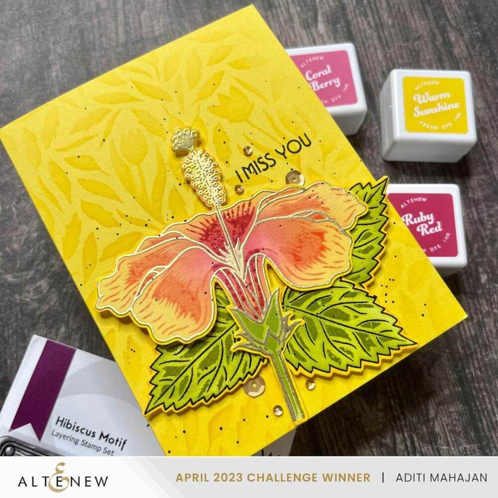 Altenew Stencil - Hibiscus Motif ALT8217