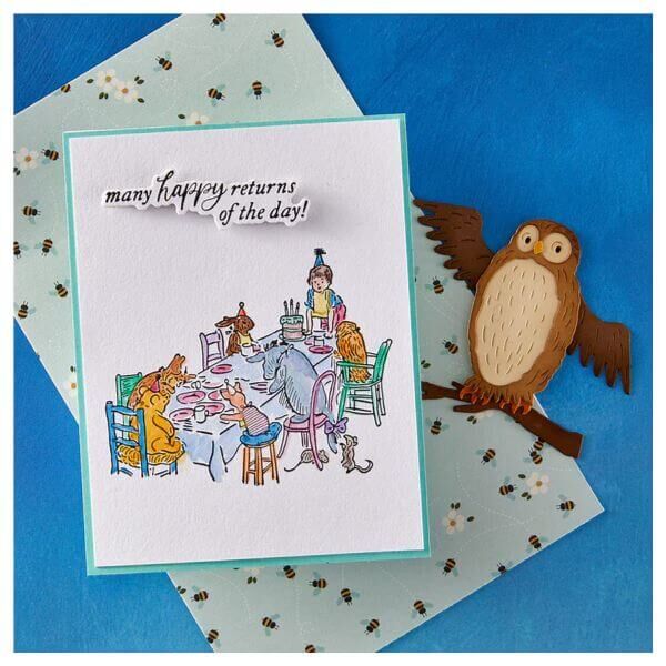 Spellbinders Press Plate & Die Set - Say Cheese Classic Pooh Birthday (by Simple Stories) BD-0986