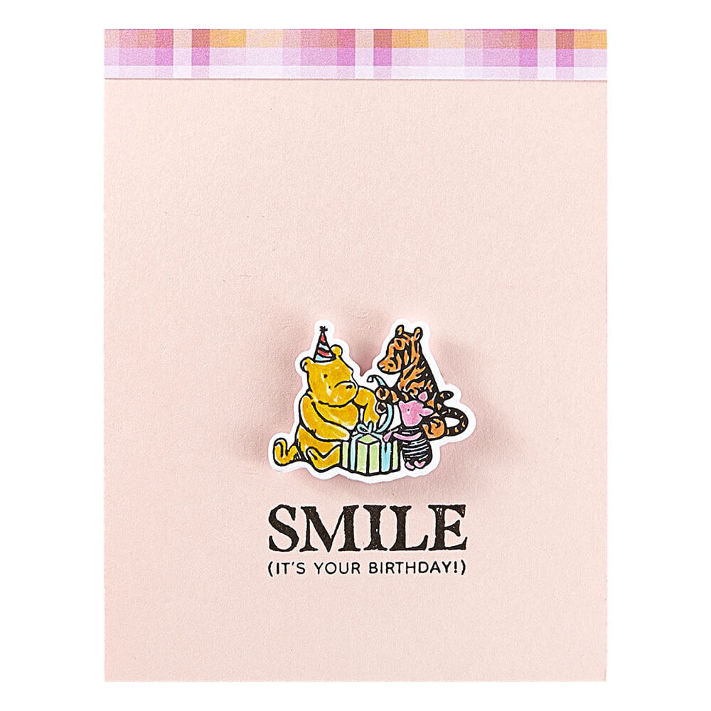Spellbinders Clear Stamps & Die Set - Say Cheese Classic Pooh Birthday Collection - Make a Wish! (by Simple Stories) BD-0990