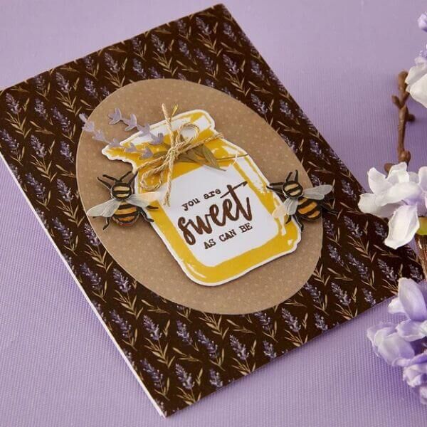 Spellbinders Clear Stamps & Die Set - Simple Vintage Lavender Fields (with Simple Stories) BD-1054