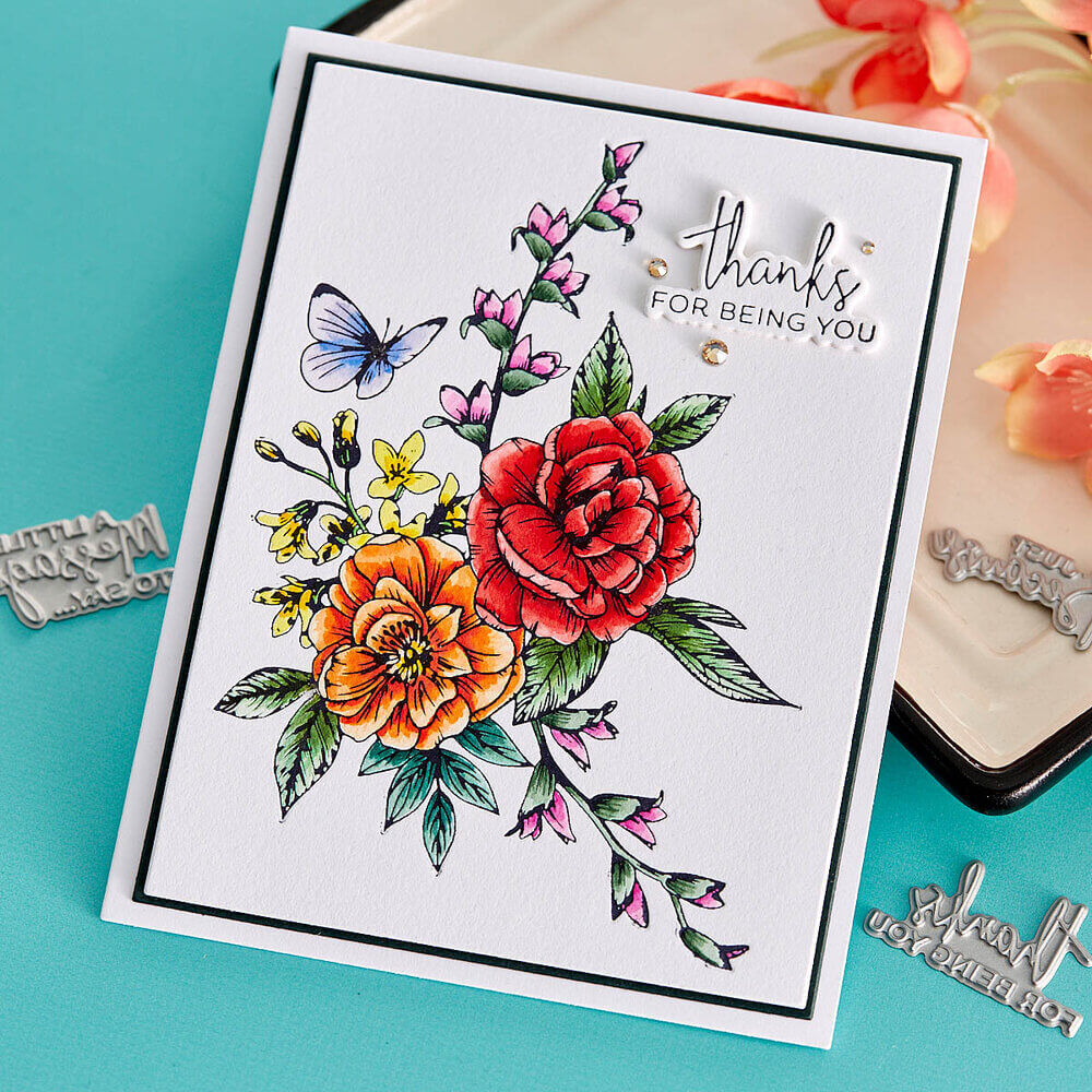 Spellbinders Press Plate & Die Set - A Little Message Sentiments BP-026