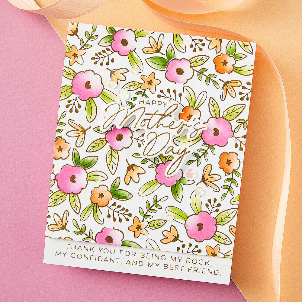 Spellbinders Press Plate - Let's Celebrate Collection - Floral Celebration (by Yana Smakula)