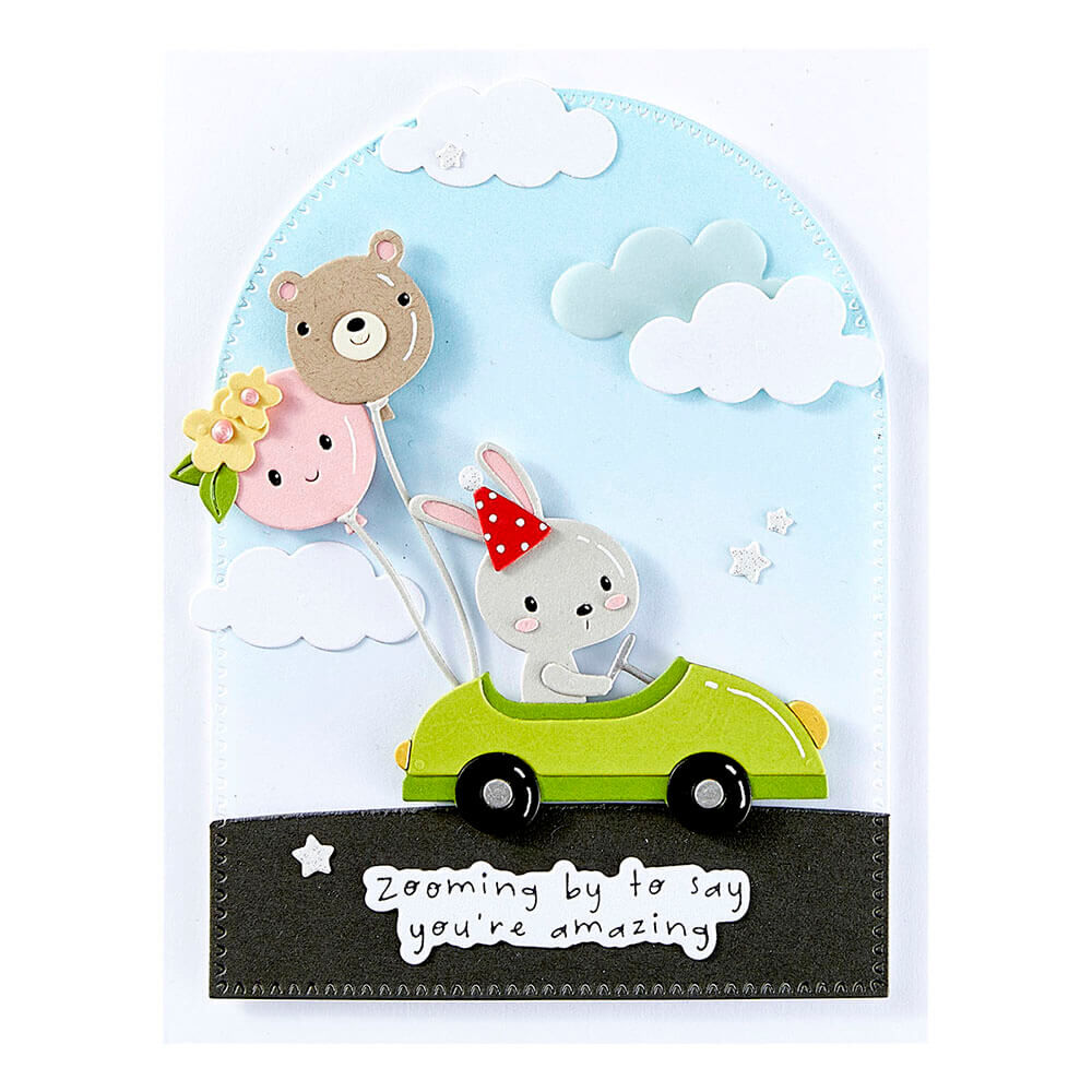 Spellbinders Press Plate & Die Set - Little Smiles Collection - Little Smiles Sentiments BP-270