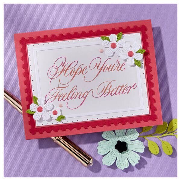 Spellbinders BetterPress Plate & Die Set - Hope You're Feeling Better BP-276