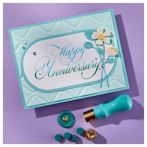 Spellbinders BetterPress Plate & Die Set - Happy Anniversary BP-278
