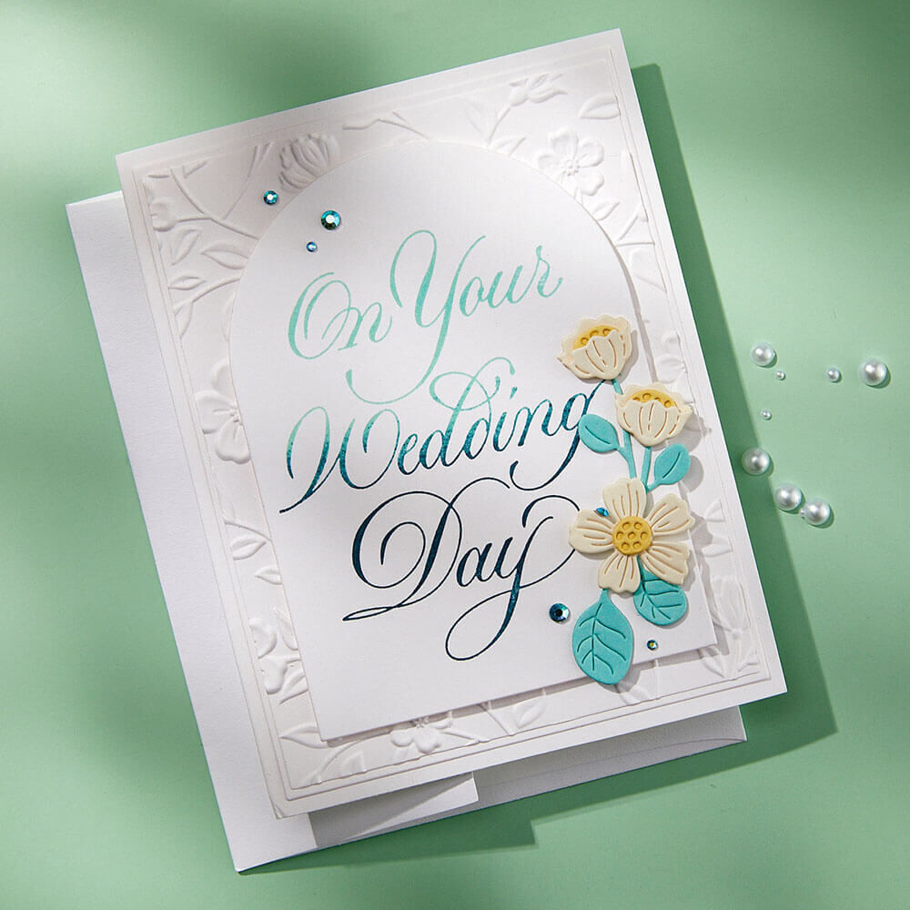 Spellbinders Press Plate - Copperplate On Your Wedding Day BP-283