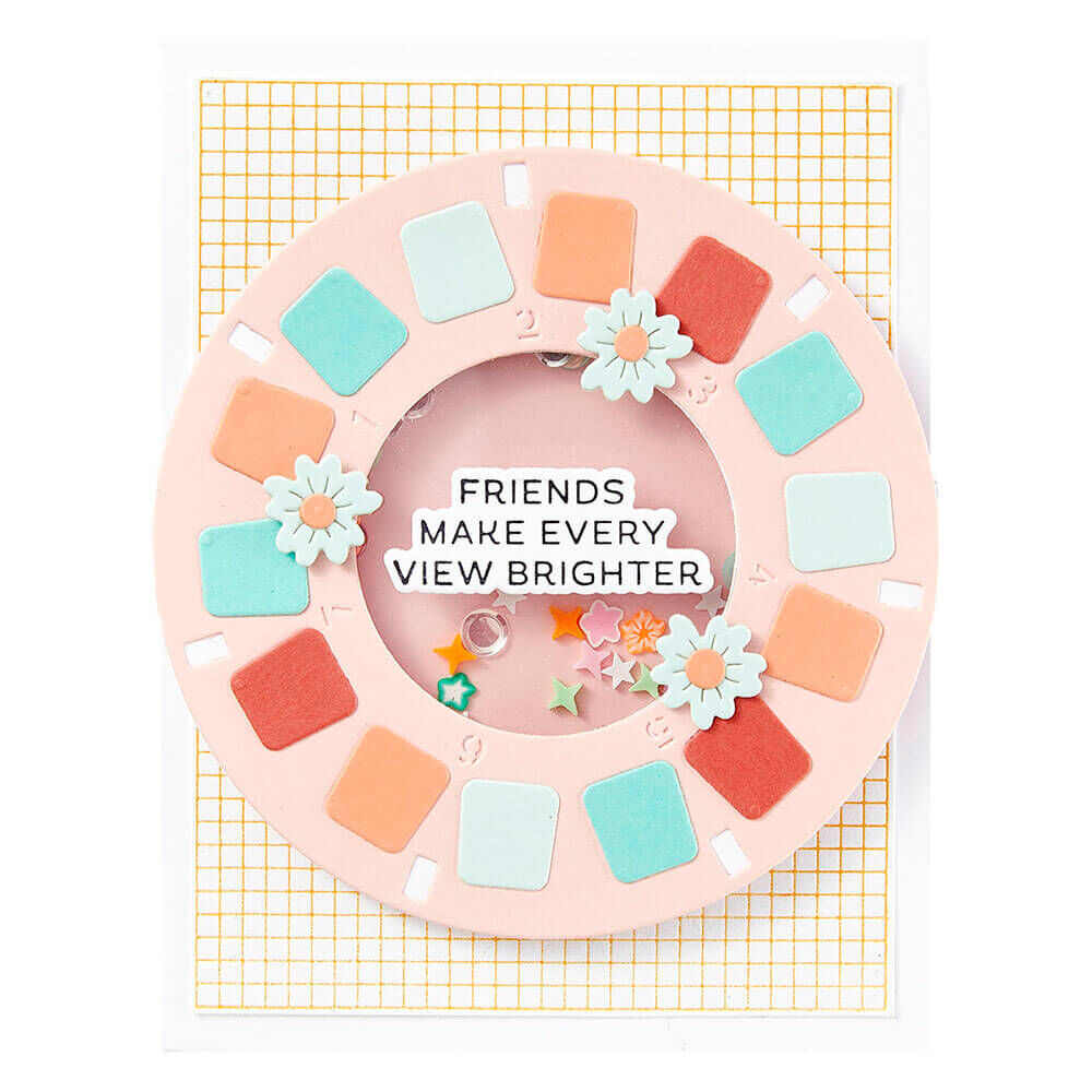 Spellbinders Press Plate & Die Set - Take Note Collection - Reel Color Sentiments BP-296