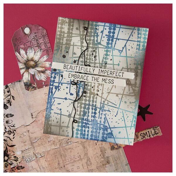 Spellbinders BetterPress Plate - Beautifully Imperfect Collection - Grungy Background BP-324