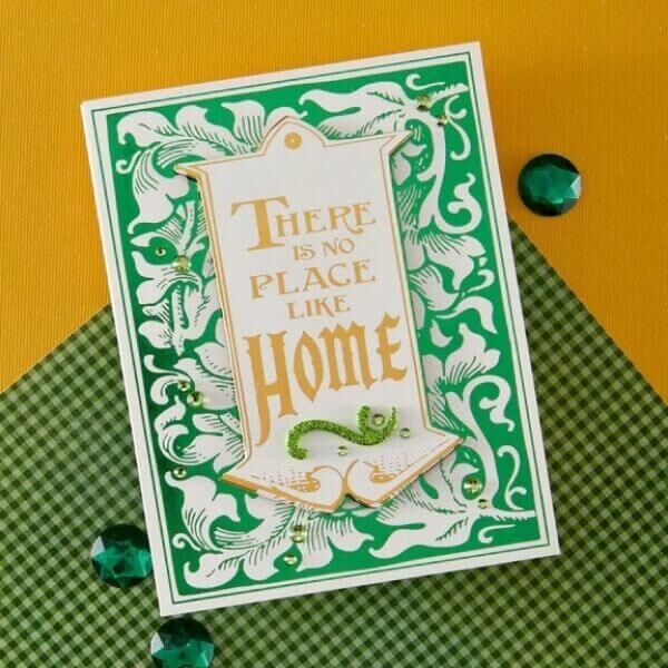 Spellbinders BetterPress Letterpress Press Plates & Dies - Wonder of Oz Collection - Wonder of Oz Frame & Tag (by Graphic 45) BP-334