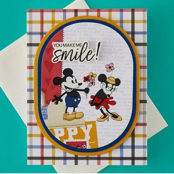 Spellbinders Press + Foil Plate & Dies - Classic Mouse Happy Sentiments BP-348