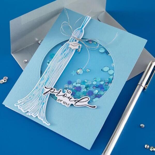 Spellbinders BetterPress Press + Foil Plate & Die Set - Classic Mouse Graduation Sentiments BP-358