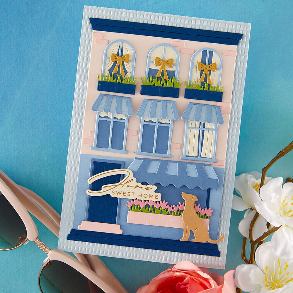Spellbinders BetterPress Society Press + Foil Plate & Die Set - Welcome Home Sentiments (by Yana Smakula) BP-361