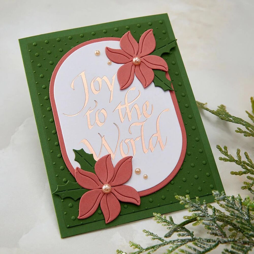 Spellbinders BetterPress Press + Foil Plate - Upright Italic Joy to the World (by Paul Antonio) BP-369