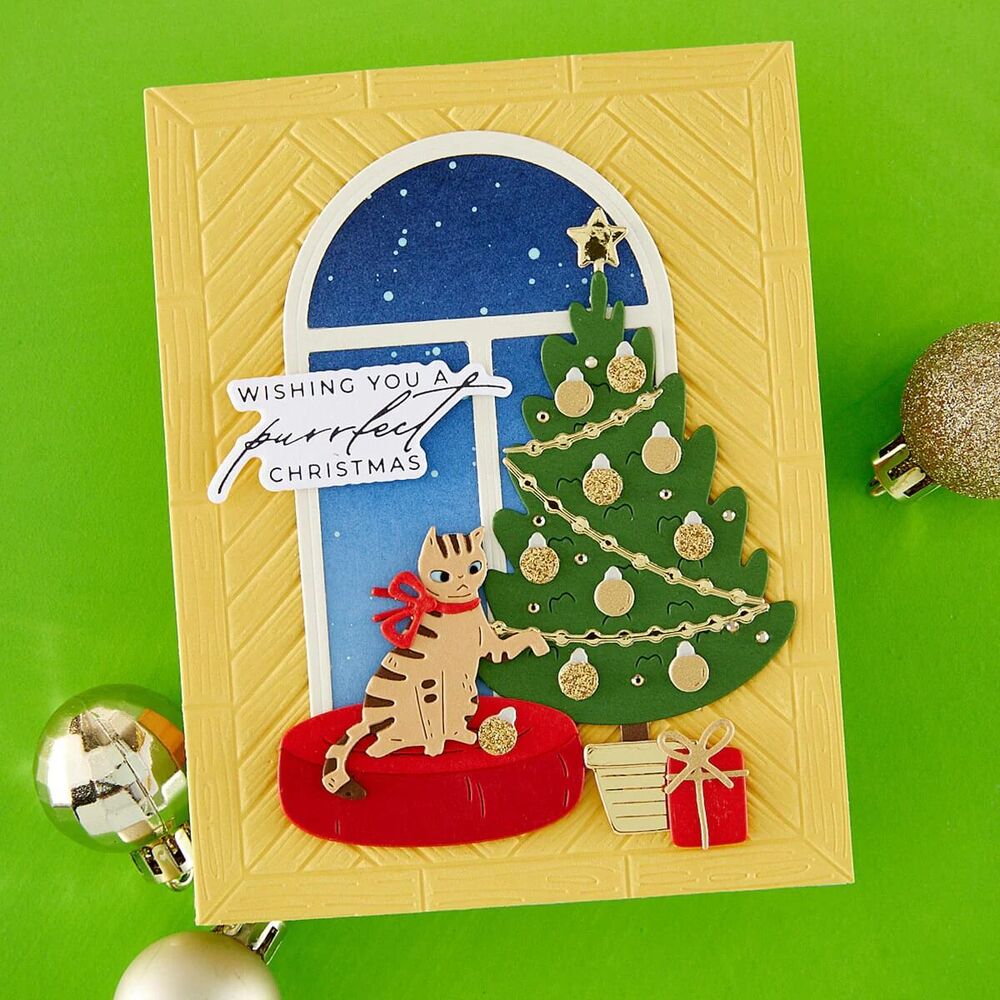 Spellbinders Press + Foil Plates & Die Set - Meowy Christmas Sentiments (by Yana Smakula) BP-375