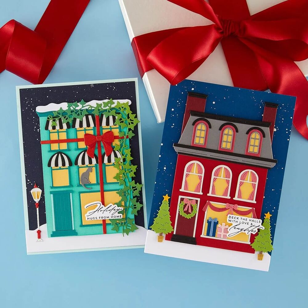 Spellbinders BetterPress Society Press + Foil Plate & Die Set - Holiday Hugs Sentiments (by Yana Smakula) BP-386