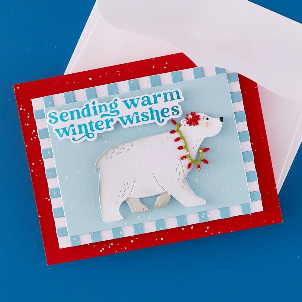 Spellbinders BetterPress Society Press + Foil Plate & Die Set - Wonderful Winter Sentiments (by Simon Hurley) BP-391