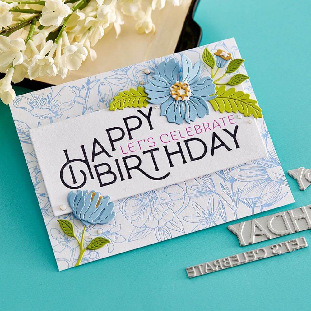 Spellbinders BetterPress Letterpress System Press Plates - Happy Birthday Celebrate (2/Pkg) BP038