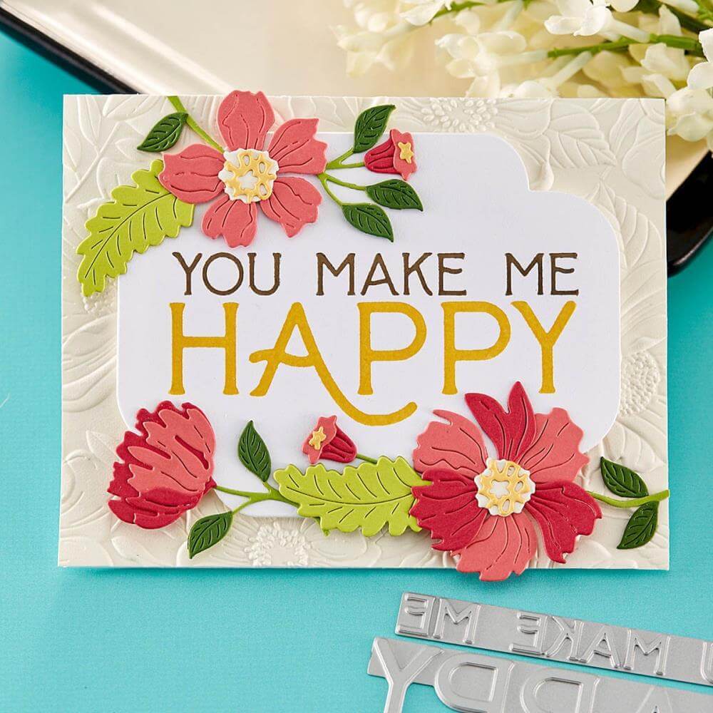 Spellbinders BetterPress Letterpress System Press Plates - You Make Me Happy (2/Pkg) BP042