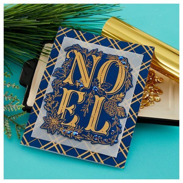 Spellbinders BetterPress Letterpress System Press Plate - Festive Noel BP053