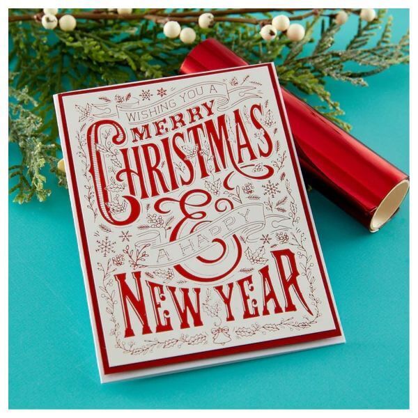 Spellbinders BetterPress Letterpress System Press Plates - Merry Christmas & Happy New Year BP072