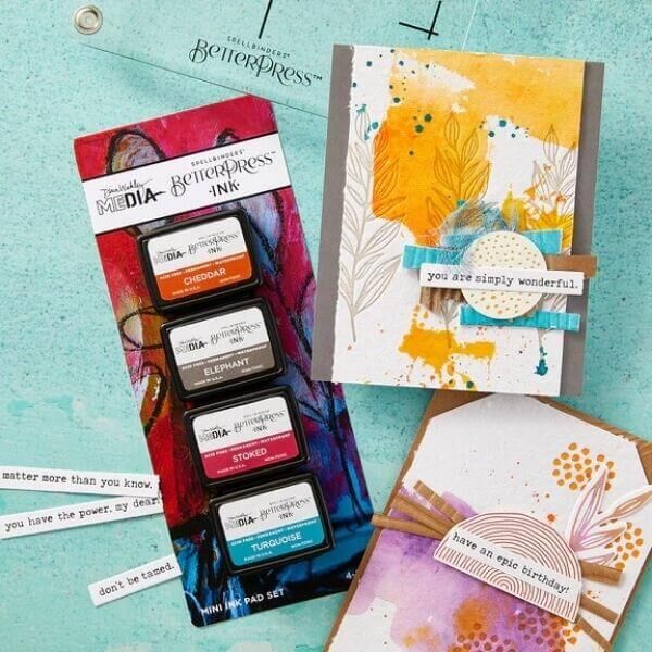 Spellbinders BetterPress Mini Ink Pad Set 4/Pkg - Dina's Faves (by Dina Wakley) BPI-044
