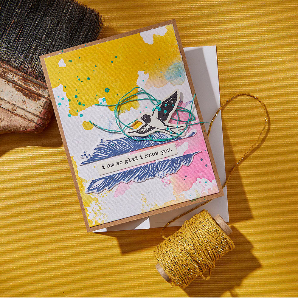 Spellbinders Press Plates & Die Set - Collaged Birds Collection - Collaged Birds (by Dina Wakley) BPR-024