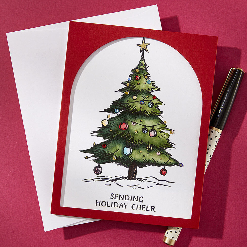Spellbinders BetterPress Plate - Wonderland Collection - Twinkle Bright Tree BPR-033