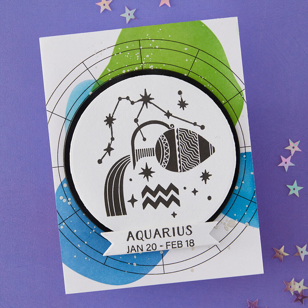 Spellbinders BetterPress Registration Press + Foil Plate - Block Print Aquarius BPR-038