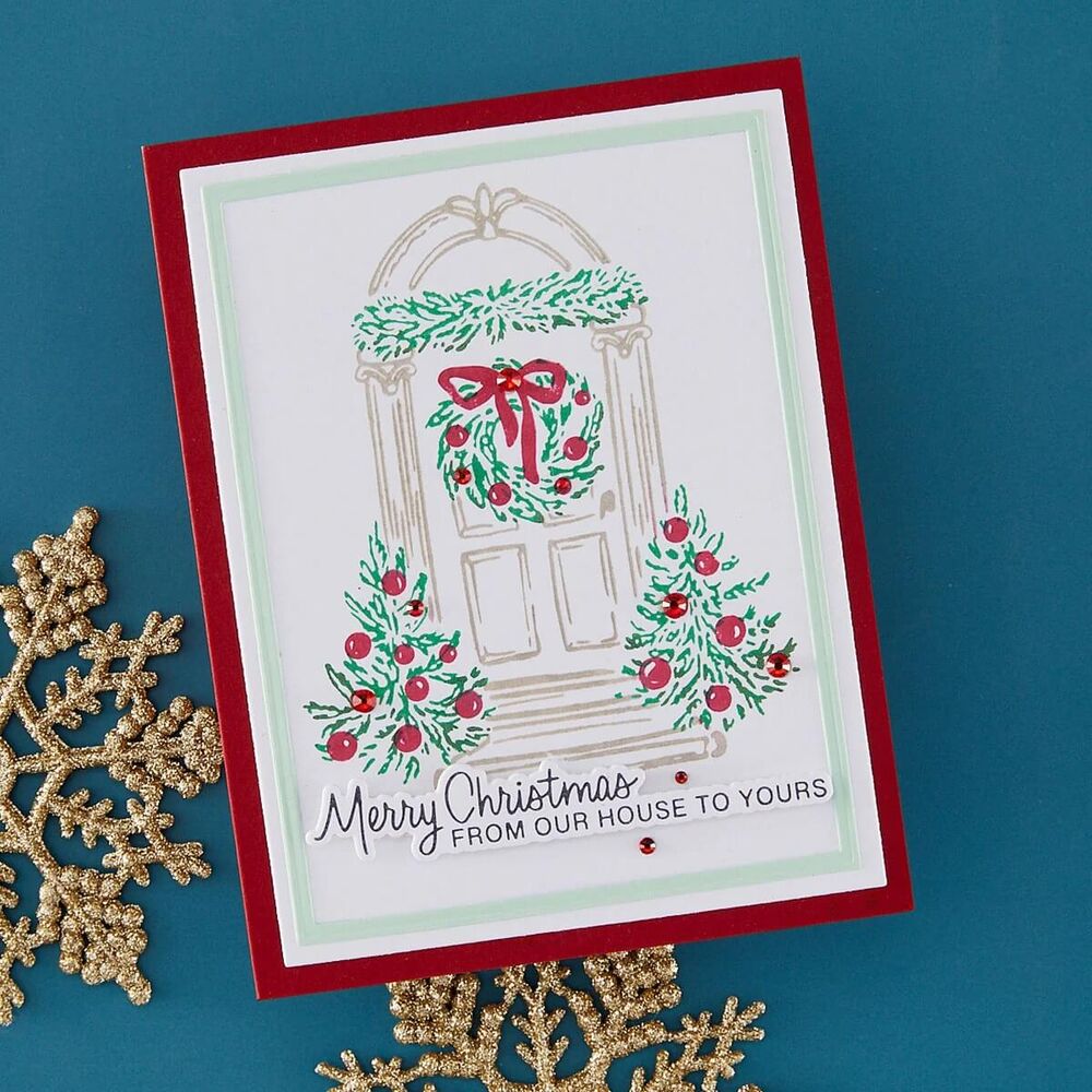 Spellbinders BetterPress Registration Press + Foil Plate & Die Set - Festive Evergreens BPR-050
