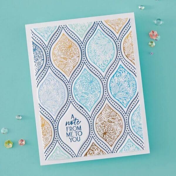 Spellbinders BetterPress Society March 2026 Press Plate + Die - Teardrop Mosaic BPS-030