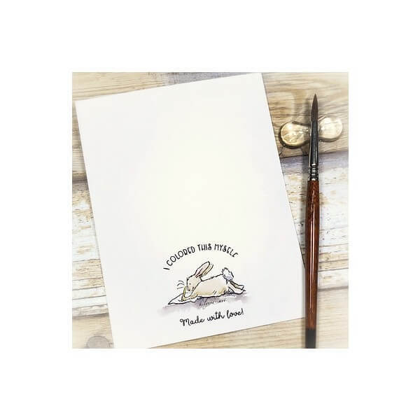 Colorado Craft Company Clear Stamps 2"X3" - Back Card Bunny Mini - By Anita Jeram