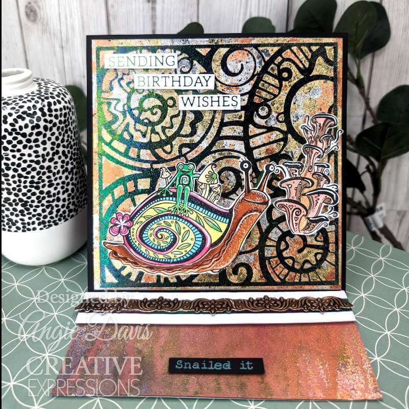 Creative Expressions Clear Stamps by Dora - Snailed It (6in x 8in)