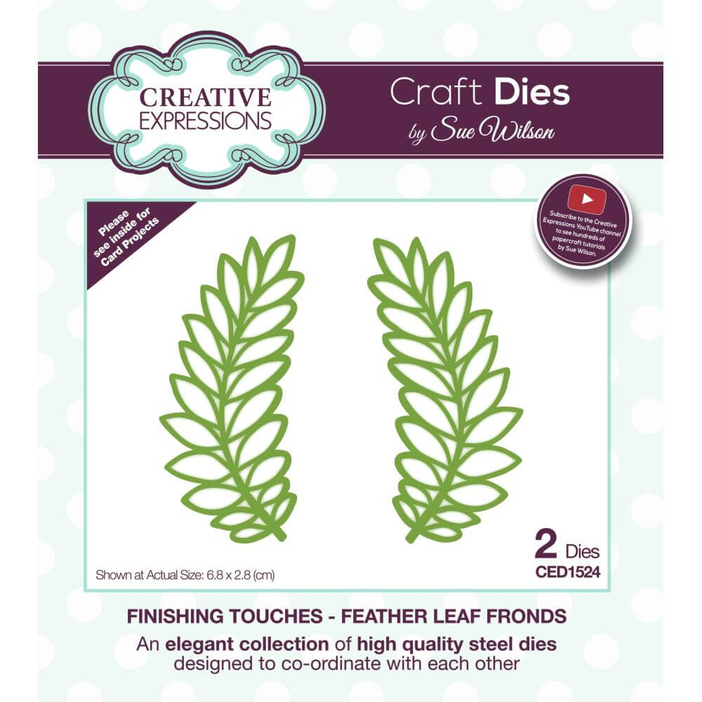 Creative Expressions Craft Dies - Finshing Touches-Feather Leaf Fronds (By Sue Wilson) CED1524