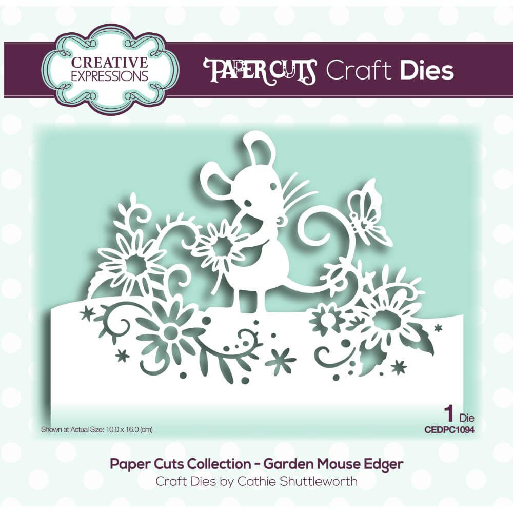 Creative Expressions Paper Cuts Edger Craft Dies - Garden Mouse CEDP1094