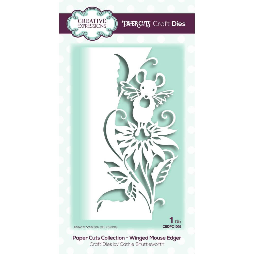 Creative Expressions Paper Cuts Edger Craft Dies - Winged Mouse CEDP1095