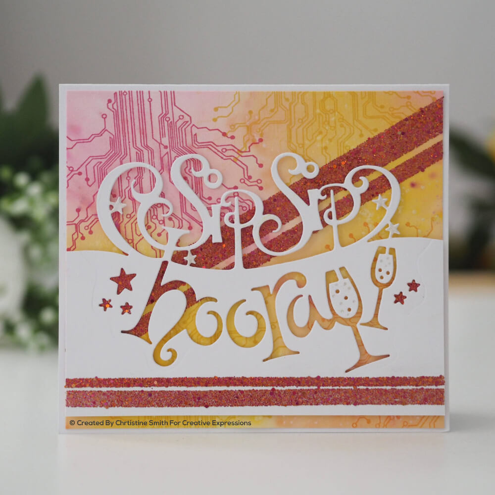 Creative Expressions Paper Cuts Edger Craft Dies - Sip Sip Hooray