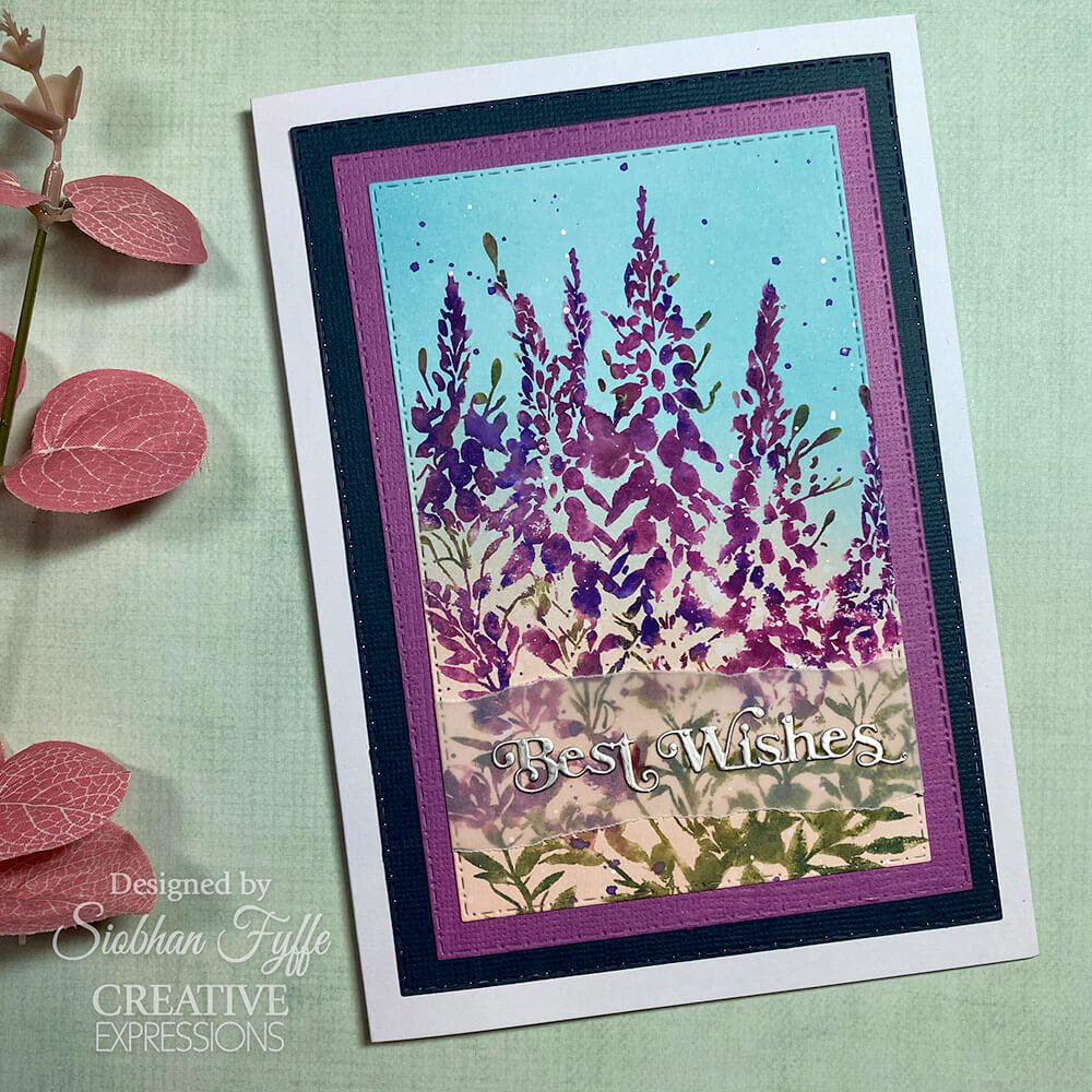 Creative Expressions Rubber Stamp - Foxglove Garden (4in x 6in)