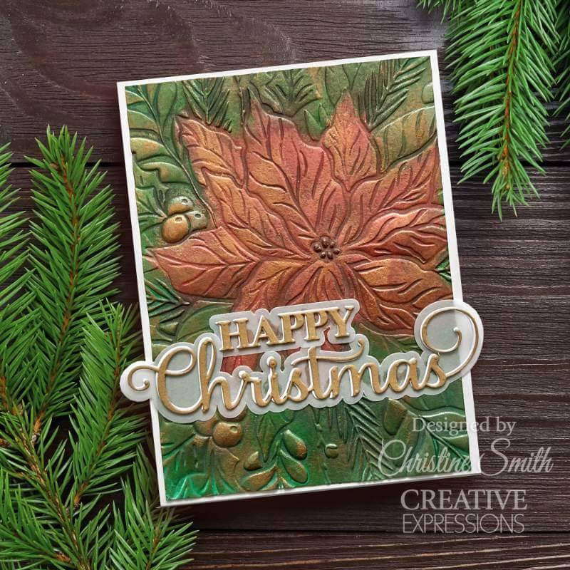 Creative Expressions Companion Colouring Stencil - Poinsettia Bliss (6 in x 8 in, 2pk)