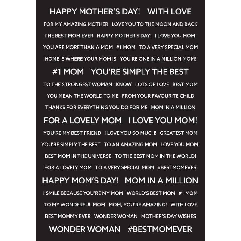 Creative Expressions Wordies Sentiment Sheets - Best Mom (Pk 4, 6 in x 8 in)