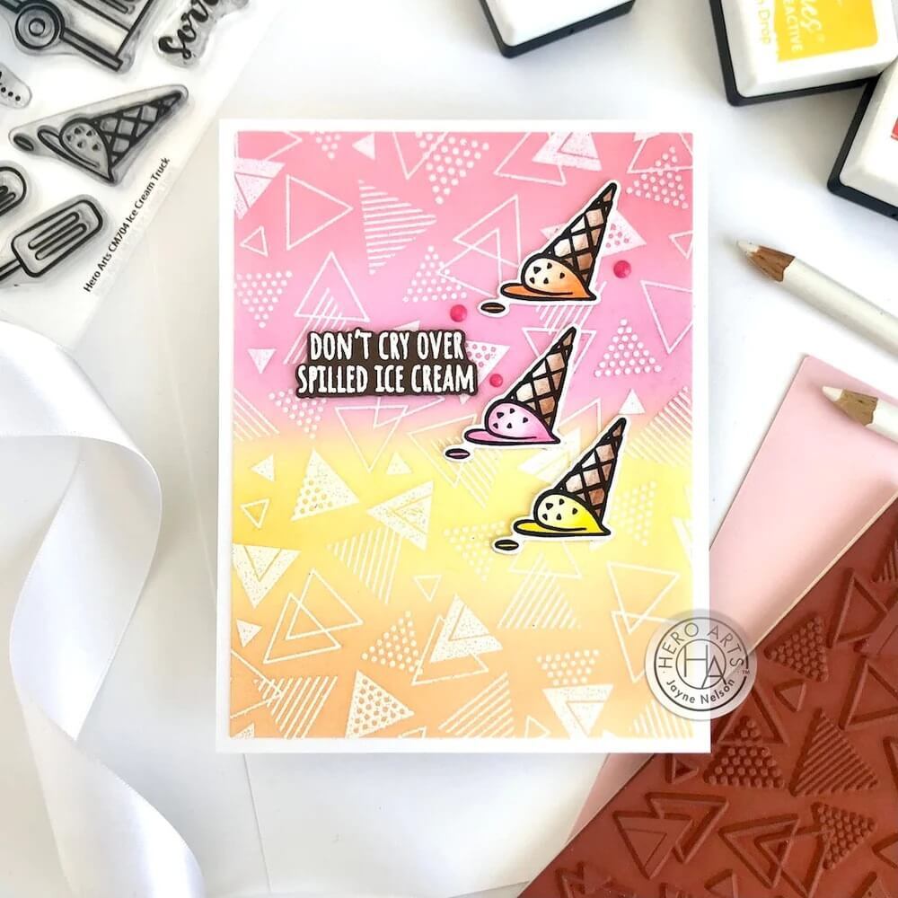 Hero Arts Cling Stamps - Triangle Mix Bold Prints CG912