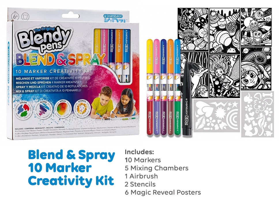 Chameleon Kidz Blendy Pens 10 Marker Creativity Kit