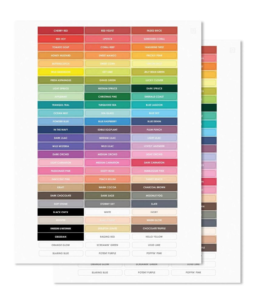 Gina K Designs - Colour Labels for Ink Pads, Ink Cubes and  Card Stock