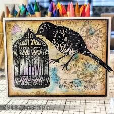 Tim Holtz Stampers Anonymous Cling Mount Stamp - Artful Flight CMS069