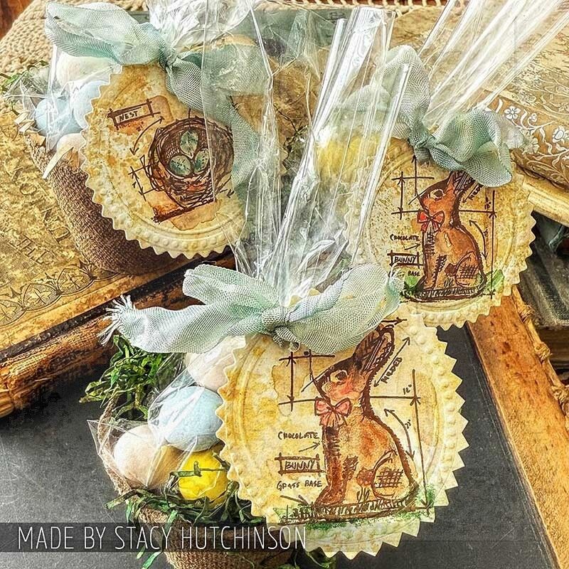 Tim Holtz Stampers Anonymous Cling Mount Stamp - Easter Blueprint CMS144