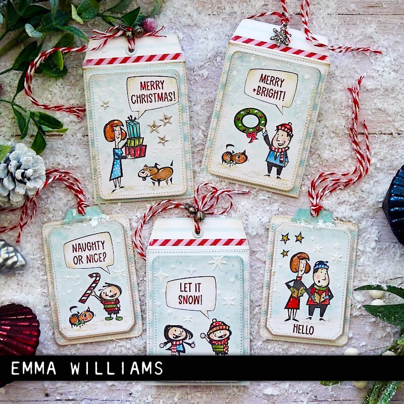 Tim Holtz Stampers Anonymous Cling Rubber Stamps - Christmas Cartoons CMS473