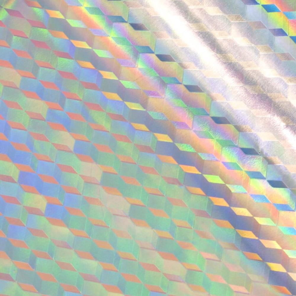Couture Creations - Heat Activated Silver Foil - Iridescent Cube Pattern