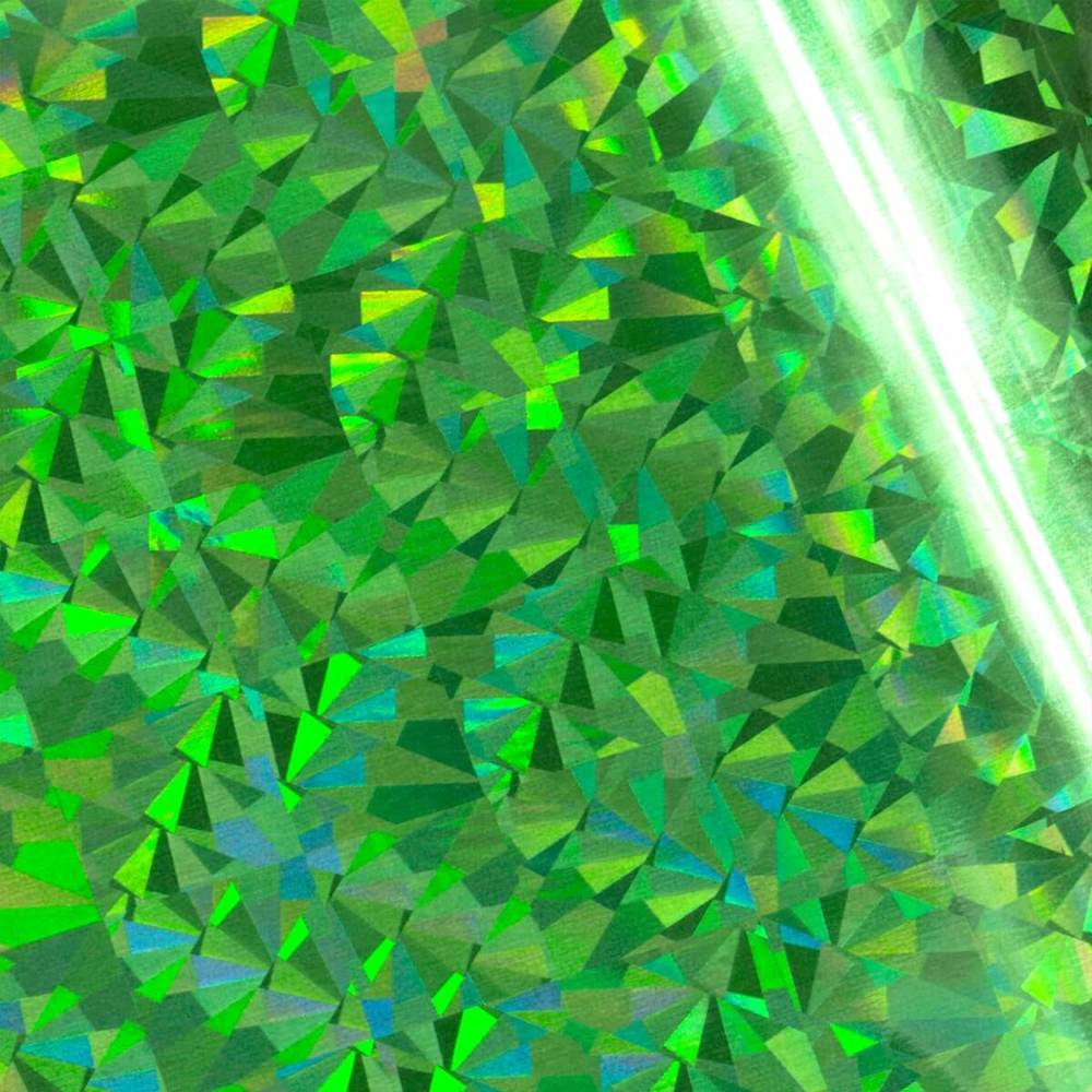 Couture Creations - Heat Activated Green Foil - Iridescent Triangular Pattern