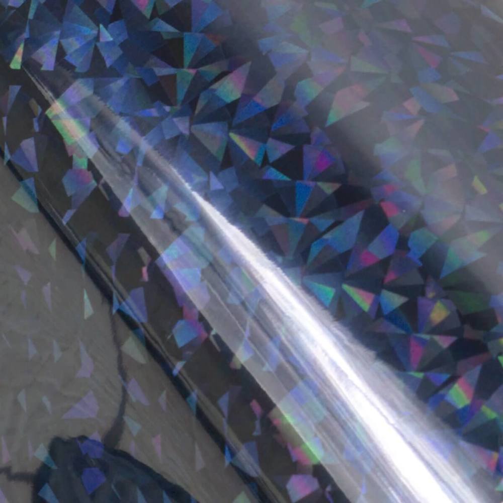 Couture Creations - Heat Activated Black Foil - Iridescent Triangular Pattern
