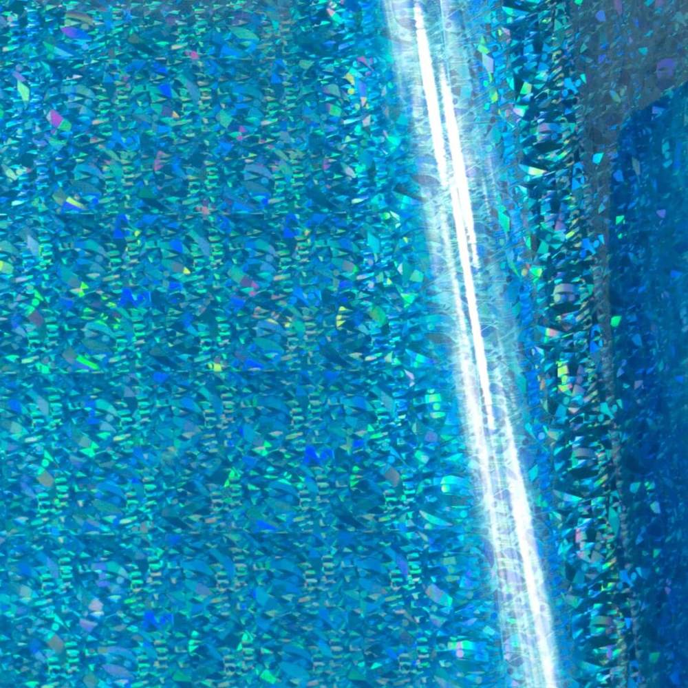 Couture Creations - Heat Activated Cyan Foil - Iridescent Flakes Pattern